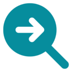 Add-a-heading-1 Magnifying glass with arrow pointing to the right