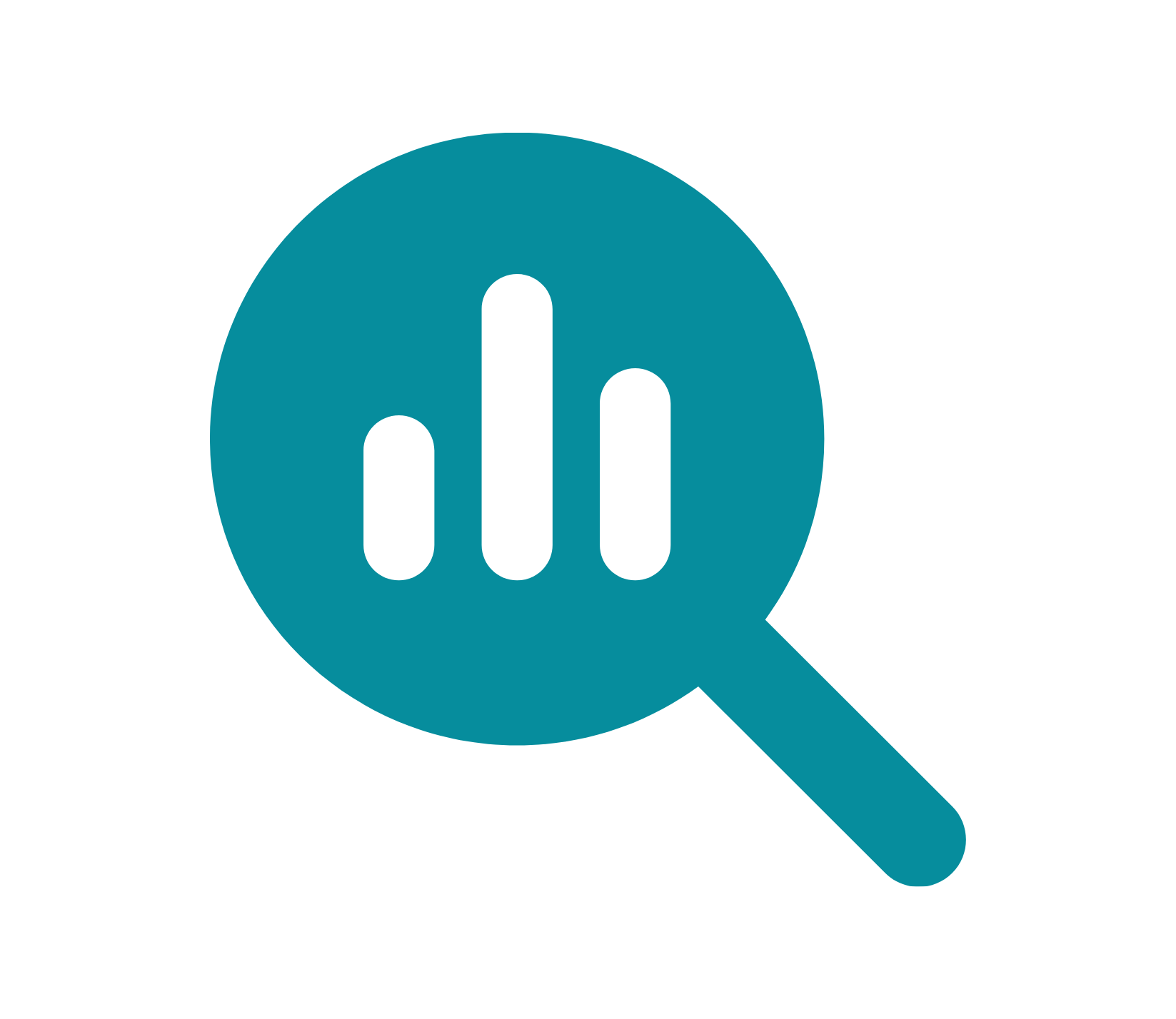 magnifying glass with data symbol travel analytics