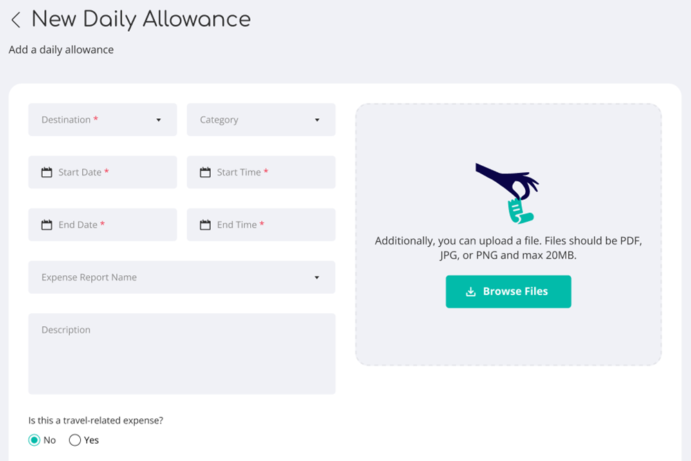 daily allowance getgoing Add a daily allowance with GetGoing's expense management platform