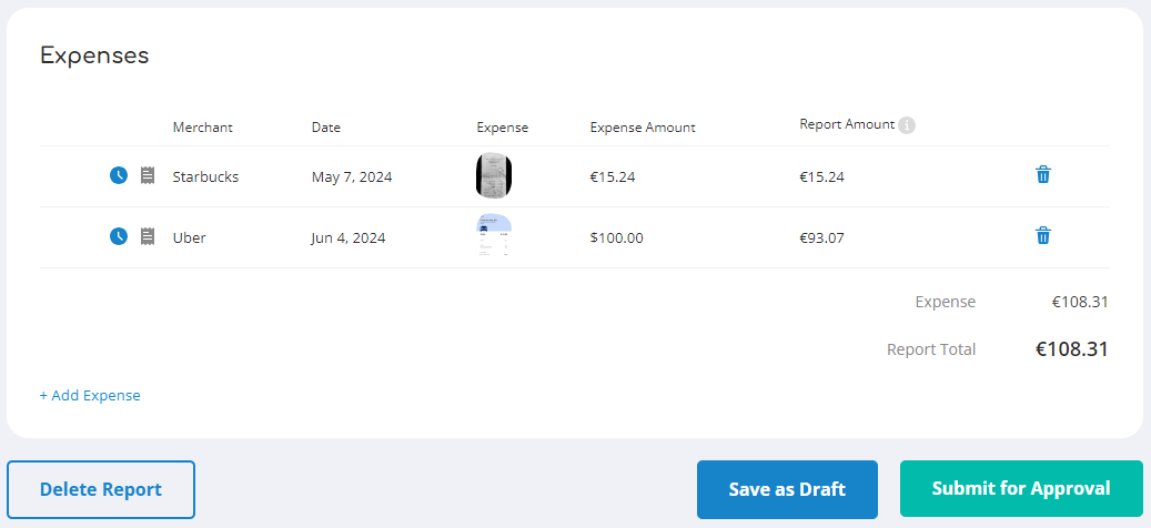 expense_report_costs Manage expense costs in your business
